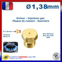 Injecteur gaz ou gicleur gaz de 1,38mm pour cuisinière CANDY