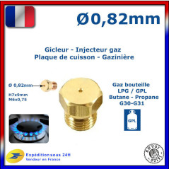 Gicleur Gaz de Ville et Gaz Bouteille 0.82mm Cuisinière Plaque de Chauffe de marque NEFF
